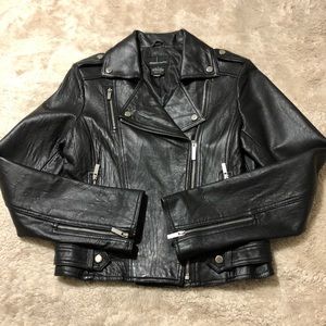 Mods International Leather Biker Jacket